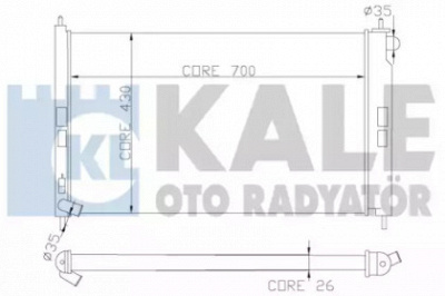 KALE OTO RADYATOR 362100 -  Радиатор, охлаждение двигателя